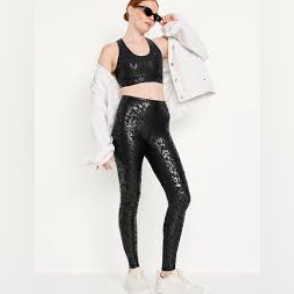 Old Navy Athletics High Waisted Foil Leggings